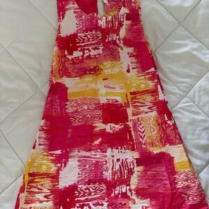 Escape Vibrant Abstract Sleeveless Dress